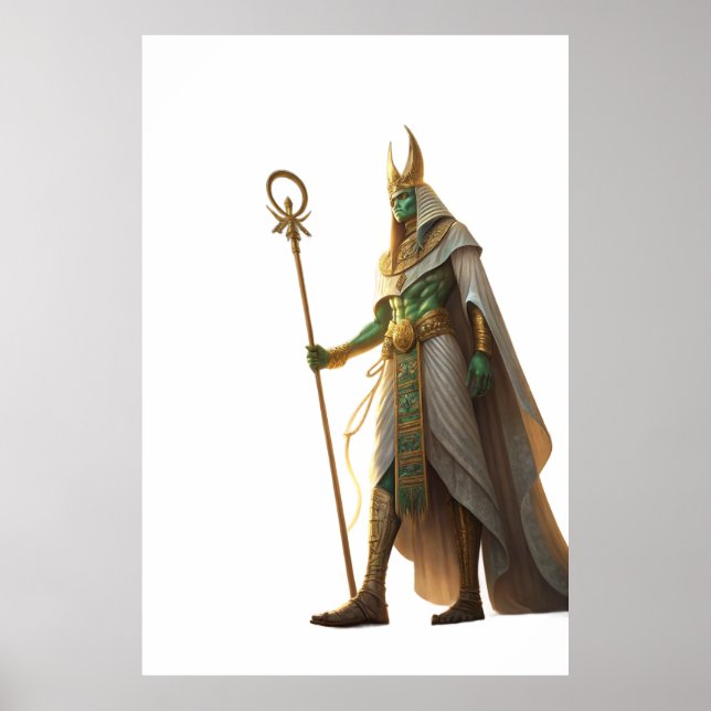 Poster Osíris Senhor da Eternidade Deus Egípcio do Renasc (Frente)