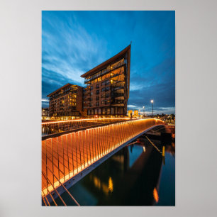 Poster Oslo à noite, Noruega