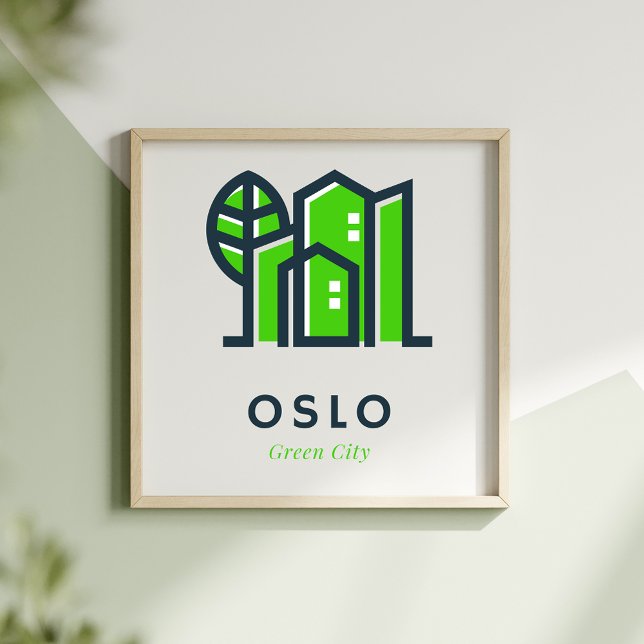Poster Oslo Noruega Europa — Cidade Verde Sustentável (Criador carregado)