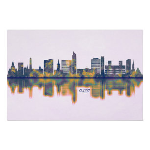 Pôster Oslo Skyline