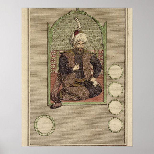 Poster Osman I (1259-1326) fundador do Império Otomano (Frente)