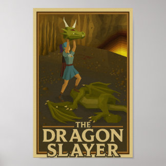 Poster OSRS (Old School RuneScape) Dragon Slayer Victory