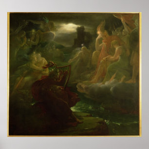 Poster Ossian que conjura acima dos espírito do rio