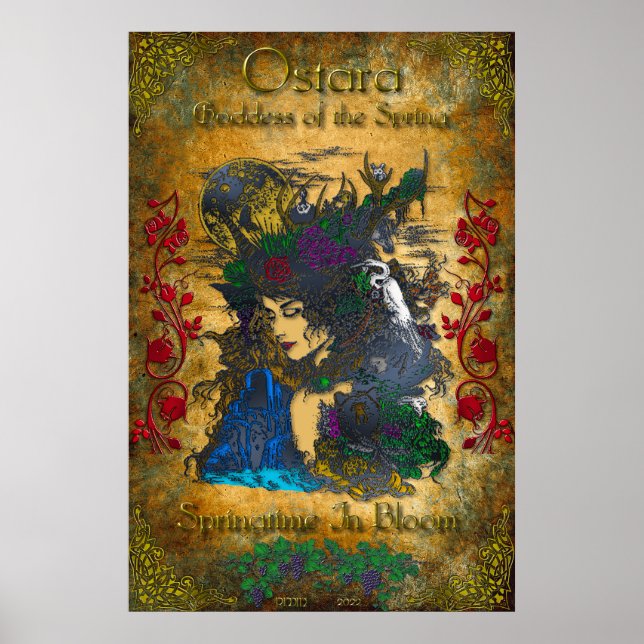 Poster Ostara Deusa de Primavera (Frente)