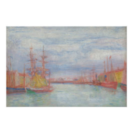 Pôster Ostend Harbor por James Ensor (1900)