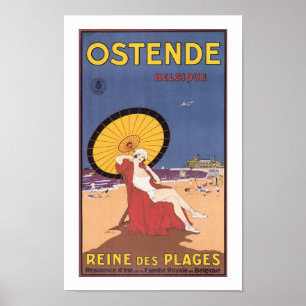 Pôster Ostende: Plages do DES de Reine