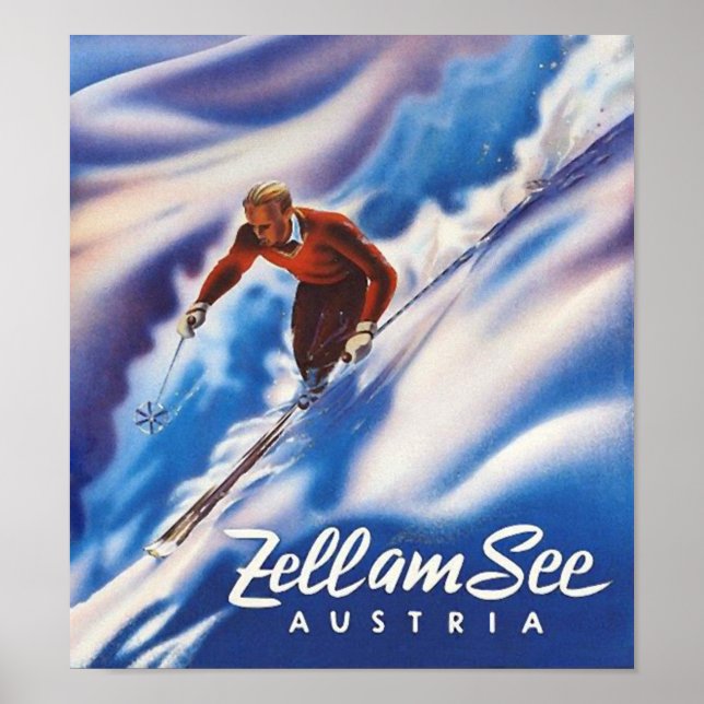Poster " Österreich: 2021/heute - Vintage Winter Reise  (Frente)