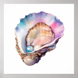 Poster Ostra Aquarela