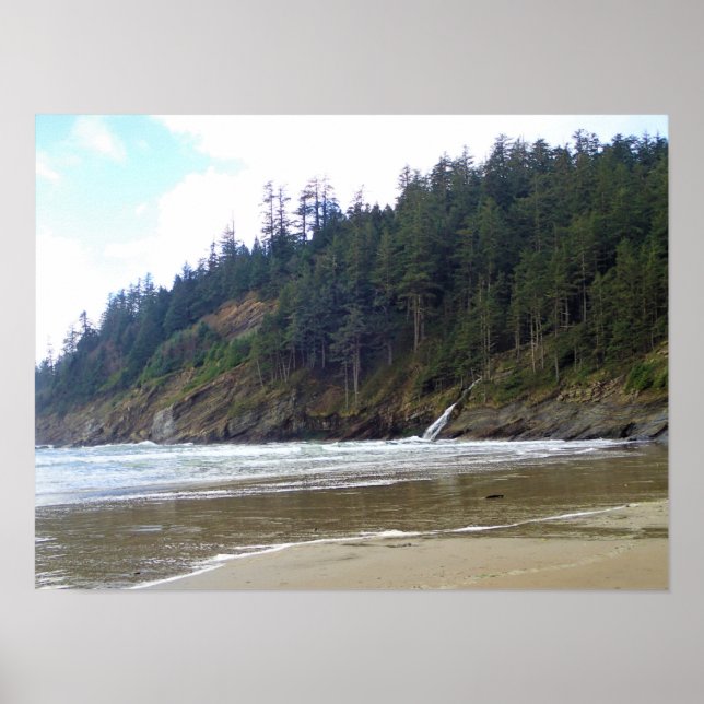 Poster Oswald West State Park, Costa do Oregon (Frente)