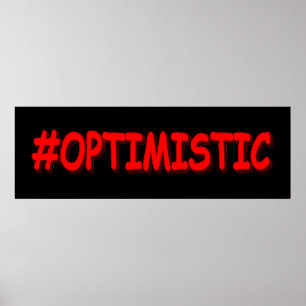 Poster "#OTIMISTA" Design. Compre agora