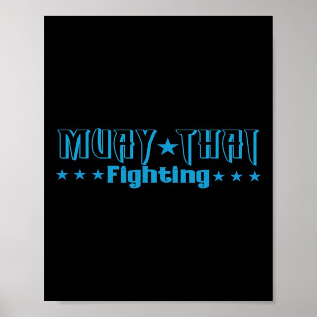 Poster Ótimo Presente de Muay Thai Kickboxing Artista Mar (Frente)