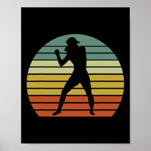 Poster Ótimo Presente de Muay Thai Kickboxing Artista Mar