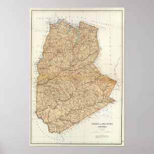 Poster Otsego, condados de Delaware