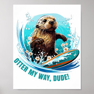 Poster Otter 841 Surfing Otter Ela Rouba Surfboards Otte
