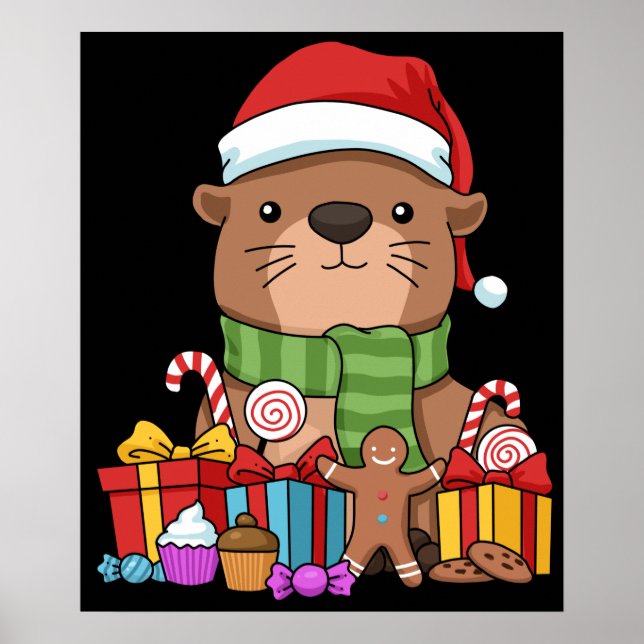 Poster Otter Natal Gift Kids Sea Otter (Frente)