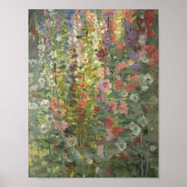Poster Otto Stark - Hollyhocks (Frente)