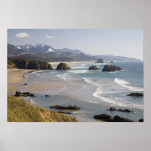 Pôster OU, Costa do Oregon, Parque Estadual Ecola, Cresce