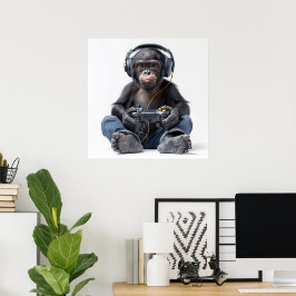 Poster ou Download do Gamer Chimp para Crianças