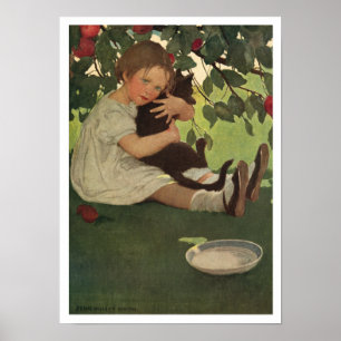 Poster ou impressão da ilustração das crianças
