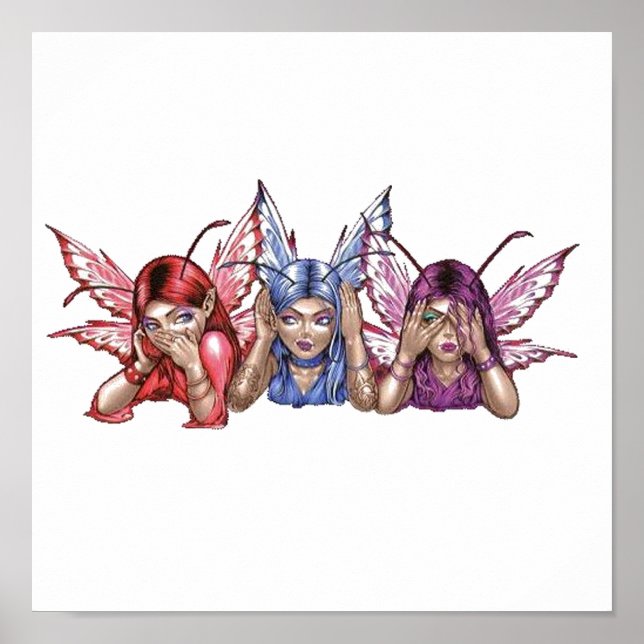 Pôster Ouça, Fale, Veja Sem Mau (Frente)