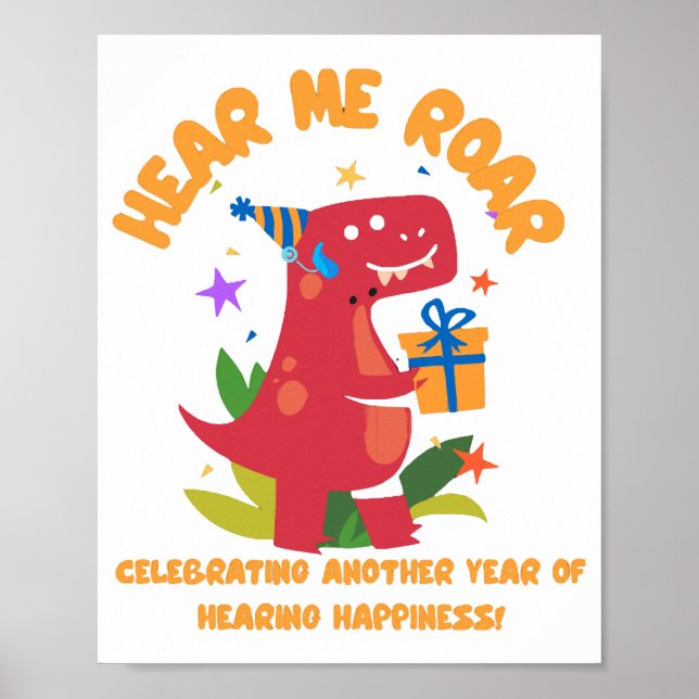 Poster Ouça-me rebelar Implante Cochlear Ouvindo Aniversá (Frente)