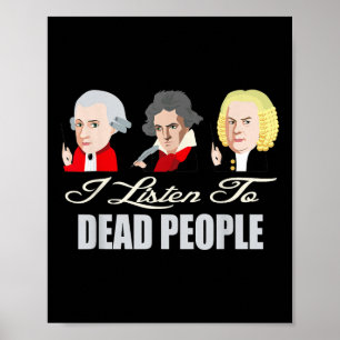 Poster Ouça O Morto Clical Music Mozart Bach Bee