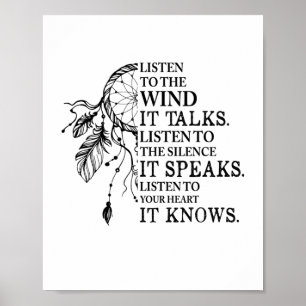 Poster Ouça Seu Coração Que Ele Conhece Americanos nativo