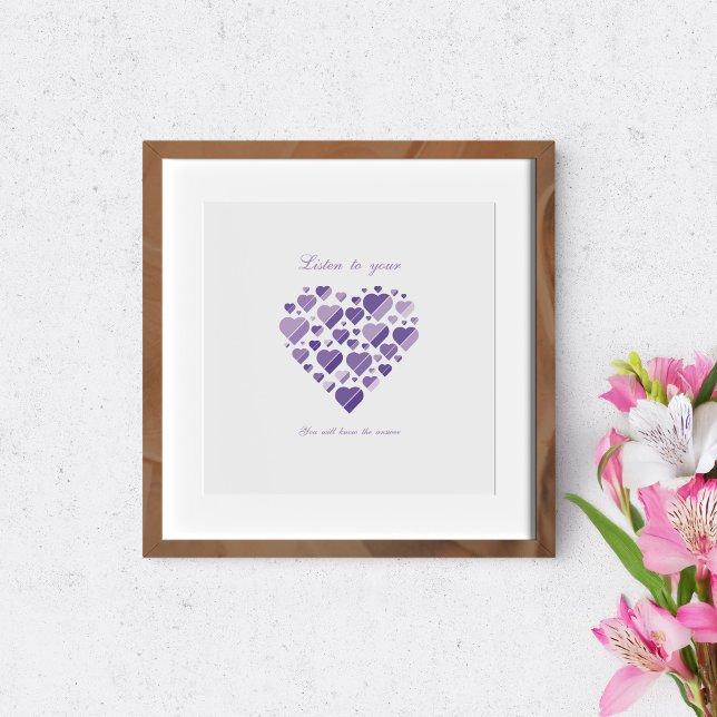 Pôster Ouça seu coração. Você saberá a resposta. (Criador carregado)