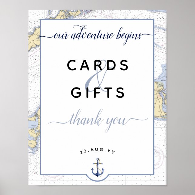 Poster Our Adventure Begins | Martha's Vineyard Wedding (Frente)