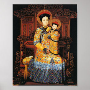 Poster Our Lady of China (中华圣母, 中華聖母) Chinese Virgin Mary