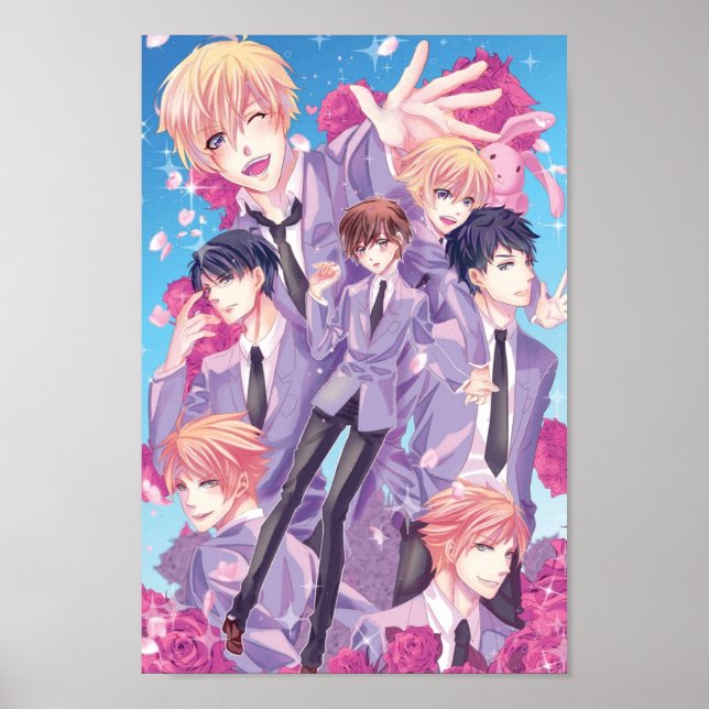 Poster Ouran Segundo grau Host Club (Frente)