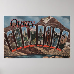 Poster Ouray, ColoradoLarge - Letra ScenesOuray, CO