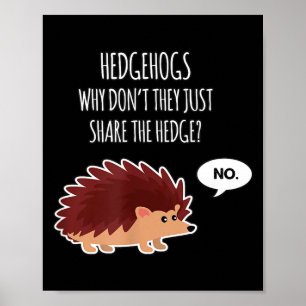 Poster ouriços engraçados Por que eles simplesmente não c