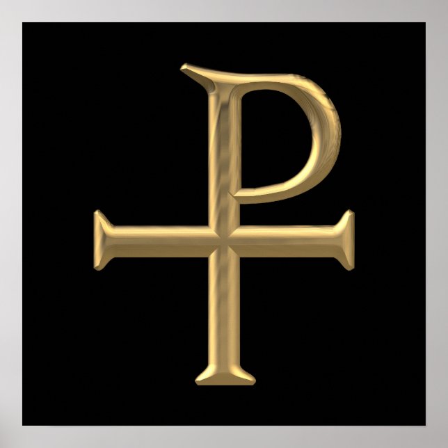 Pôster Ouro "3-D" Tau-Rho (Frente)