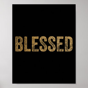 Poster Ouro Abençoado Para Espiritual E Motivação