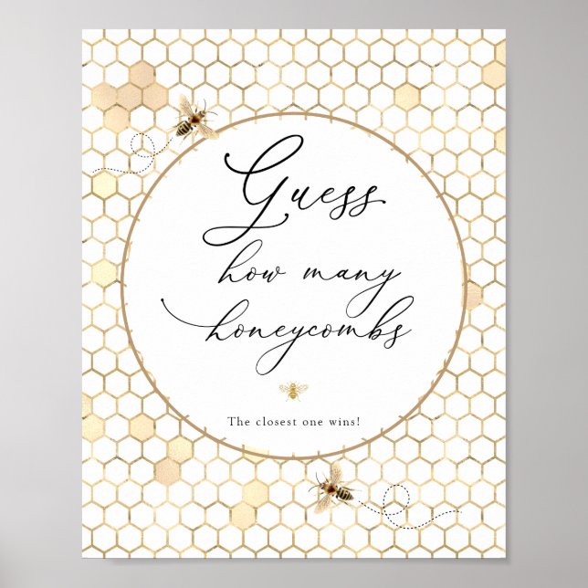 Poster Ouro Adivinha Quantos Sinais De Mel (Frente)