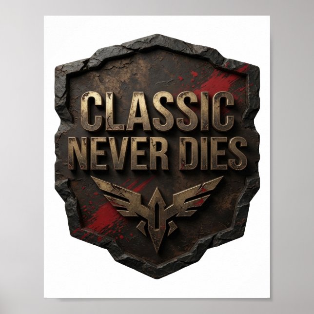 Poster Ouro Artístico CLÁSSICO NUNCA MORRE (Frente)