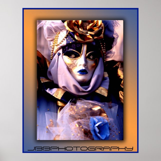 Poster ouro azul carnaval (Frente)