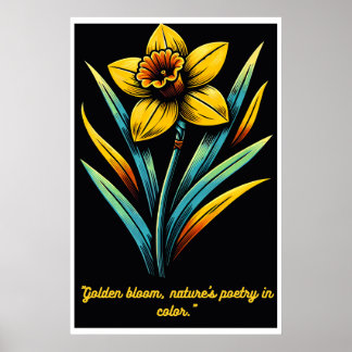 Poster Ouro Bloom: Um tributo à poesia da Natureza