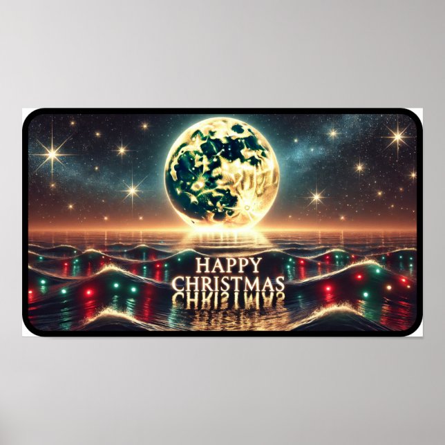 Poster Ouro Brilhante da Noite de Natal (Frente)