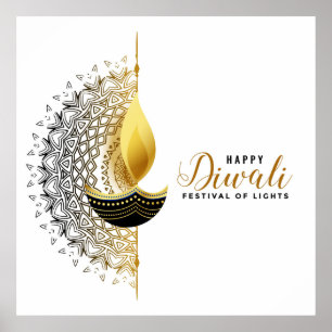 Poster Ouro Brilhante: Uma Bênção Diwali