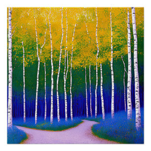 Pôster Ouro Canopy - Uma Paisagem Woodland