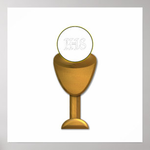 Poster Ouro Chalice e Anfitrião - Comunidade Santa