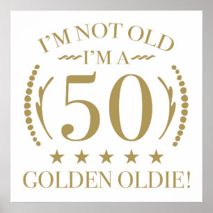 Poster Ouro de aniversário de 50 anos