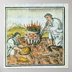 Poster Ouro de derretimento e de moldação no império