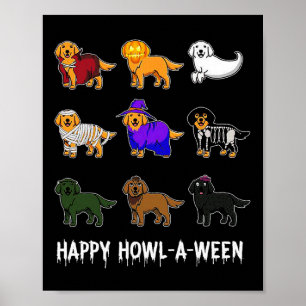 Poster Ouro de diversão Cachorro do Reitor Feliz Hallowee