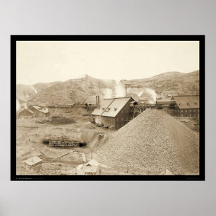 Pôster Ouro de Homestake na cidade SD 1899 da ligação