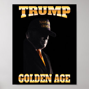 Poster Ouro de velocidade Silhueta 45 47 Coluna do Ouro
