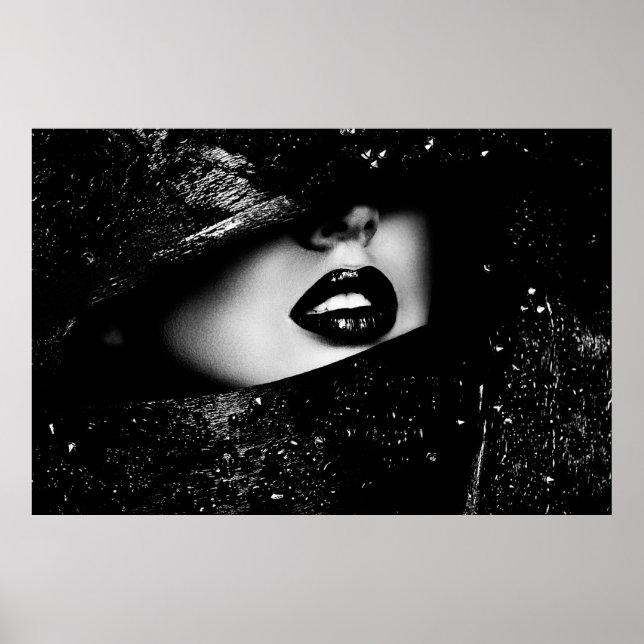 Poster Ouro diagonal Elegante com l (Frente)