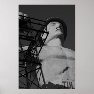 Poster Ouro Driller Statue, Tulsa, Oklahoma. 2009